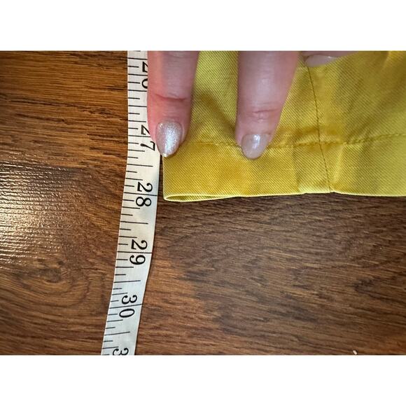 Derek Lam 10 Crosby Women’s Alene Tie Front Yellow Jumpsuit Sz 8 Designer Style - Picture 11 of 11